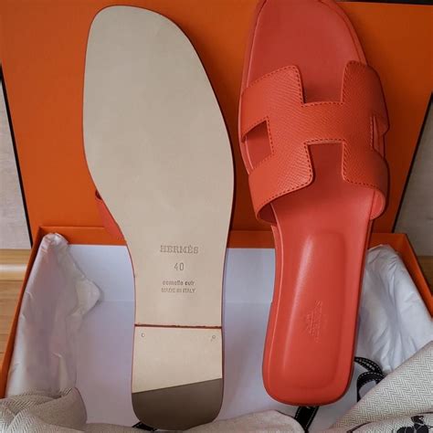 sandales oran hermes orange|hermes oran sandals street style.